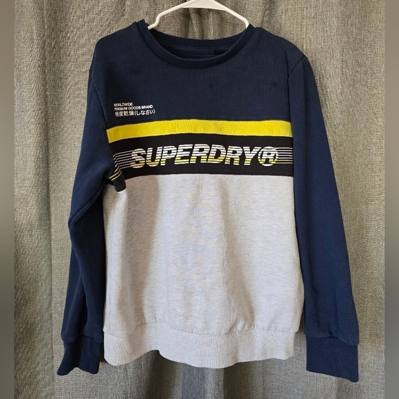 Superdry Worldwide Panel bicolor Sweatshirt Mens Size 2XL - Picture 1 of 4